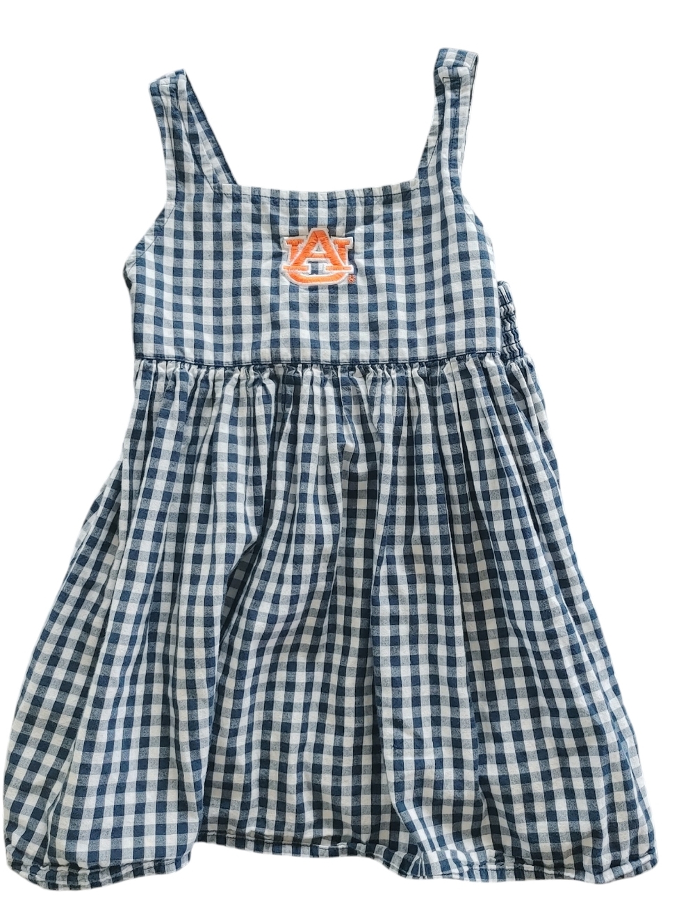Auburn University Team Garb "Cara" 100% Cotton Gingham Logo Dress
